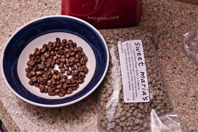 My First Batch of Roasted Coffee From Sweet Marias