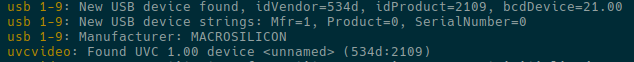 HDMI to USB dmesg output