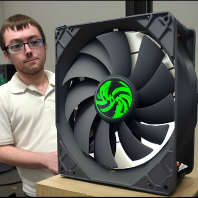 AI Guy with a giant case fan