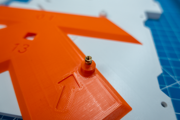 Close-up of heat-press insert.