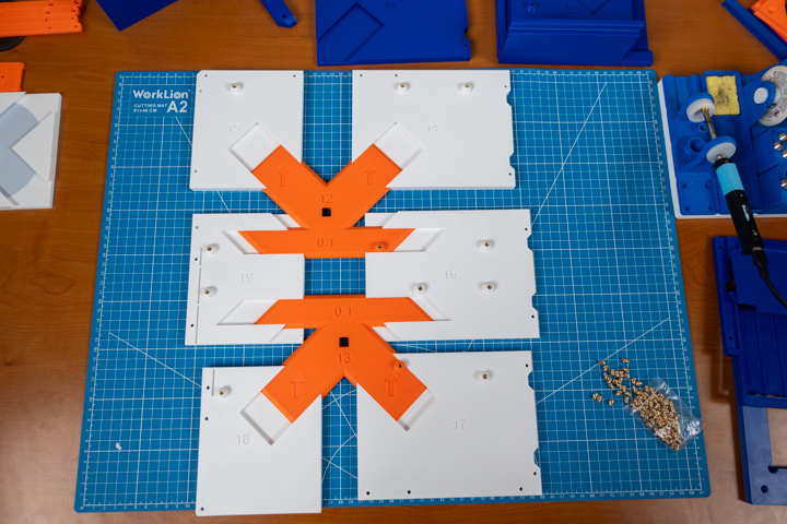 Motherboard plate is ready to be fitted together.