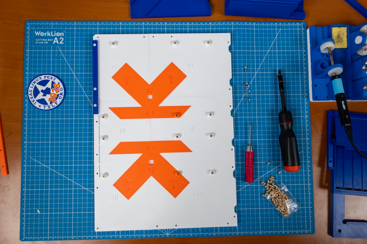 Fully assembled motherboard plate.
