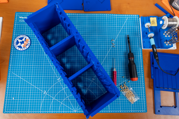 Assembling the drive cage.
