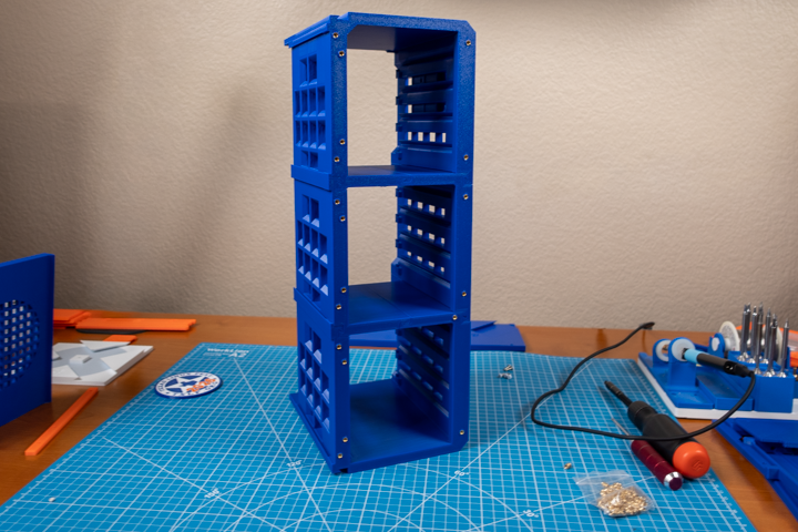 All the heat-press inserts made into the drive cage.